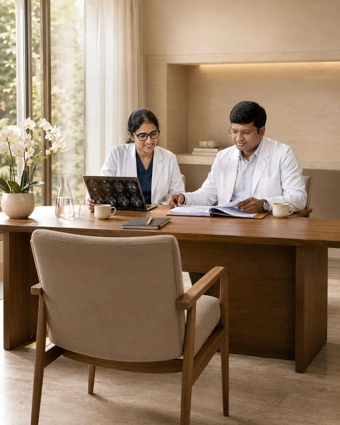 OncoVie specialist with patient