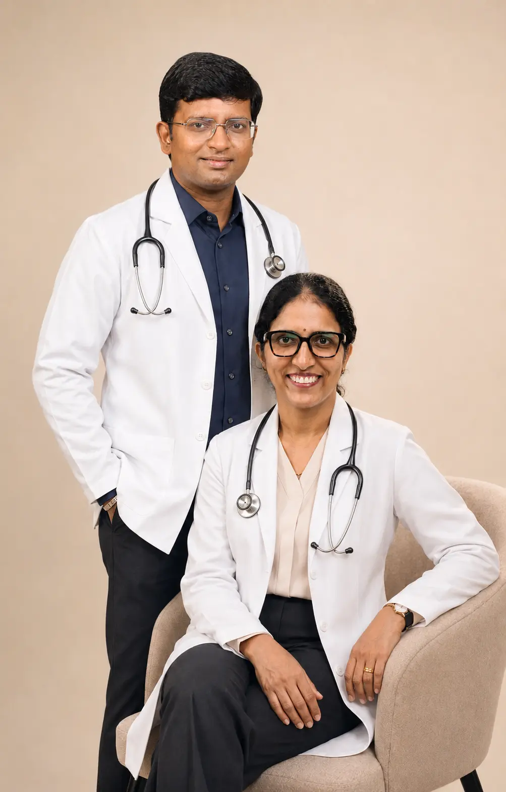 Doctor with patient